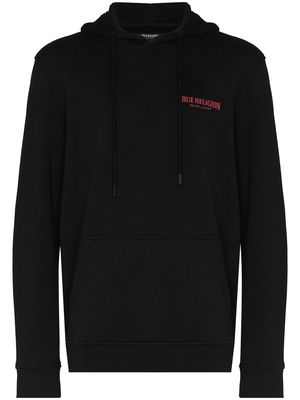 True Religion logo-print hooded sweatshirt - Black