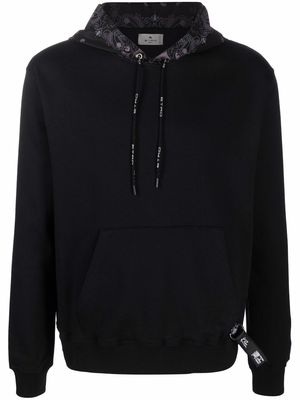 ETRO paisley-print pullover jersey hoodie - Black