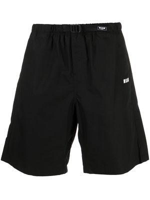 MSGM logo-print shorts - Black