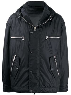Balmain lightweight hooded coat - Black