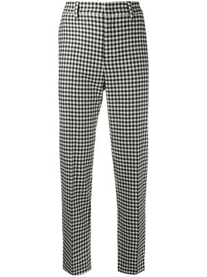RED Valentino vichy-pattern cropped trousers - White