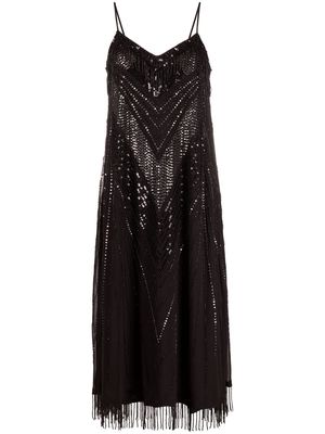 TWINSET embellished flared dress - Black