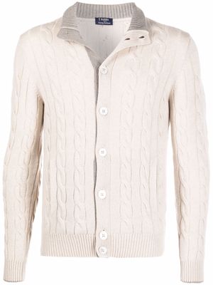 Barba cable-knit cashmere cardigan - Neutrals