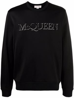 Alexander McQueen embroidered-logo sweatshirt - Black