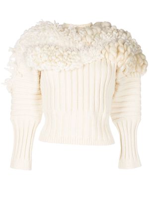 Ports 1961 textured knit jumper - White