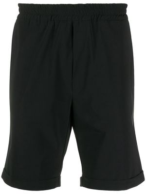 Hydrogen turn-up cuff elasticated waist shorts - Black