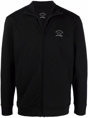 Paul & Shark logo-print zip-up sweatshirt - Black