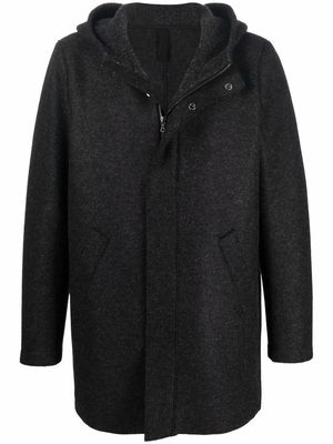 Harris Wharf London hooded zipped coat - Grey