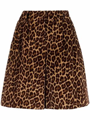 PT TORINO leopard print shorts - Brown