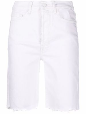 7 For All Mankind frayed denim shorts - White