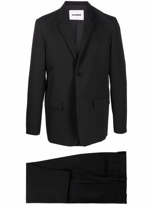 Jil Sander fitted single-breasted suit - Black