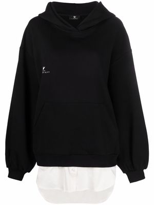 Maison Bohemique logo-print drop-shoulder hoodie - Black