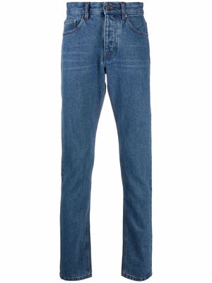 AMI Paris slim-fit five pocket jeans - 480 USED BLUE