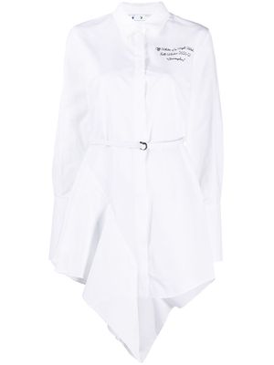 Off-White asymmetric-hem mini shirtdress