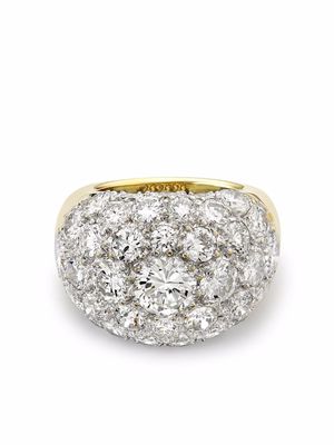 Mauboussin 1950s pre-owned 18kt yellow gold Bombé cocktail diamond ring