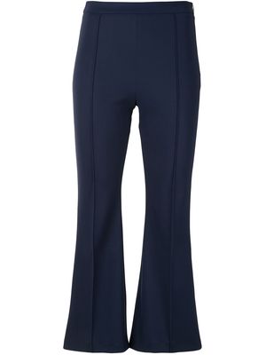 Adam Lippes cropped flare trousers - Blue