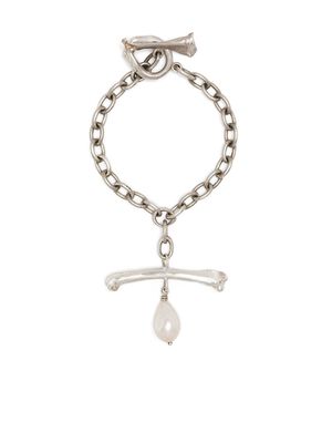 Claire English Nassau pearl pendant bracelet - Silver