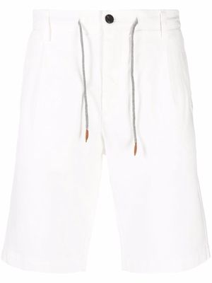 Eleventy drawstring chino shorts - White