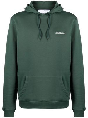 Axel Arigato logo-print organic cotton hoodie - Green