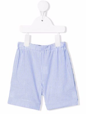 Siola stripe-print cotton shorts - Blue