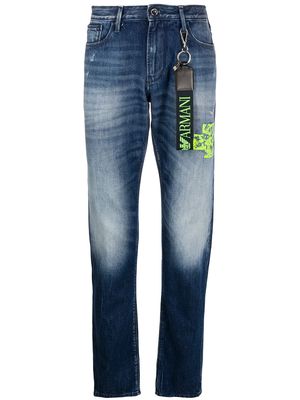 Emporio Armani mid-rise straight-leg jeans - Blue