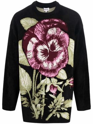Kenzo floral jacquard oversized jumper - Black