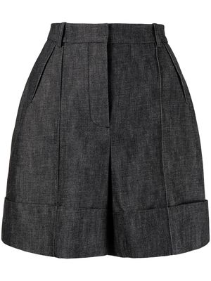 Dice Kayek pleat-detail tailored shorts - Black