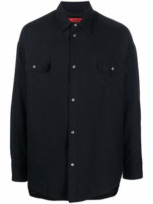 424 Fairfax long-sleeve shirt jacket - Black