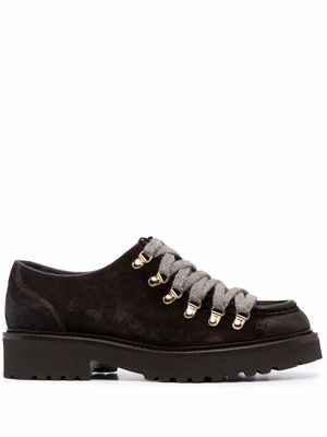 Doucal's suede lace-up shoes - Brown
