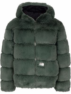 Supreme x WTAPS faux-fur hooded jacket - Green