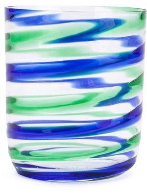 Carlo Moretti striped drinking glass - Blue
