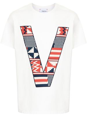 Ports V V logo cotton T-shirt - White