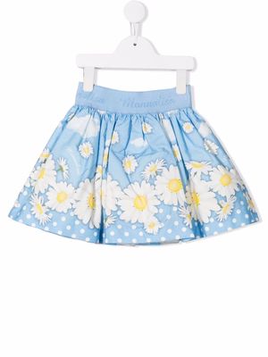 Monnalisa daisy print skirt - Blue