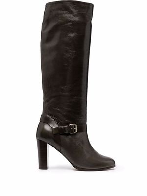 Tila March 90mm patent leather knee-high boots - Green