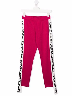 Gaelle Paris Kids TEEN logo tracksuit bottoms - Pink