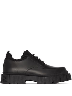 Fendi lace-up leather Derby shoes - Black