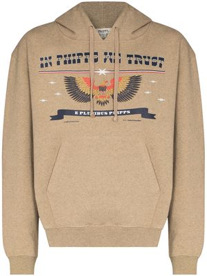 Phipps Patriot eagle-print hoodie - Neutrals
