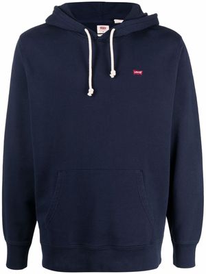 Levi's chest logo-patch hoodie - Blue