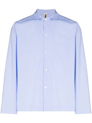 TEKLA organic cotton pyjamas shirt - Blue