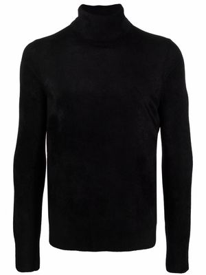 SAPIO roll-neck knitted jumper - Black