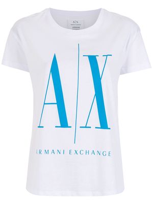 Armani Exchange logo-print cotton T-Shirt - White