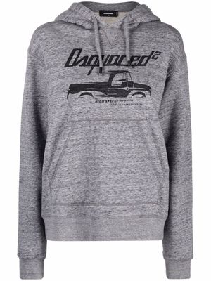 Dsquared2 truck-print hoodie - Grey