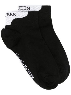 Alexander McQueen logo-embroidered socks - Black