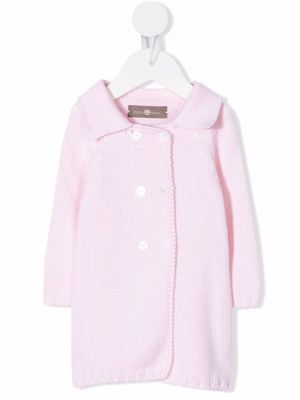 Little Bear knitted double-breasted coat - Pink