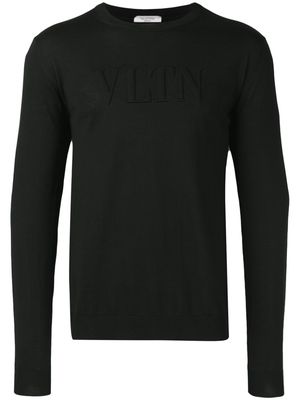 Valentino VLTN logo embossed sweatshirt - Black