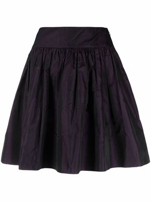 Christian Dior 2000s pre-owned gathered flared mini-skirt - Purple