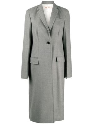 Marni single-breasted long coat - Grey