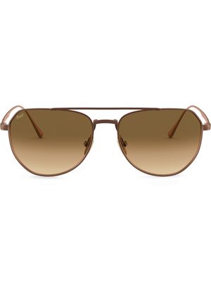 Persol oversized aviator-frame sunglasses - Brown