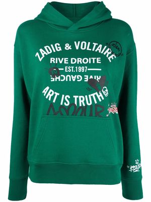 Zadig&Voltaire Spencer Blason cotton hoodie - Green