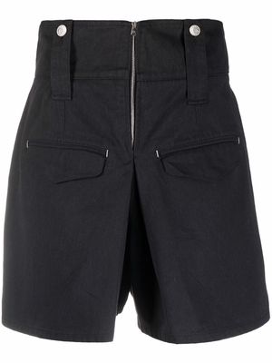 Isabel Marant A-line cotton shorts - Black
